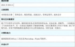  财务管培简历模板「财务经理培训经历怎么写」
