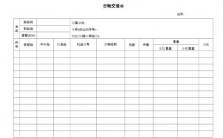 货物记重交接单模板_货物交接单模板范本