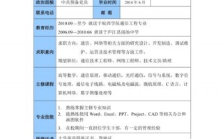  通信工程大学生简历模板「通信工程专业大学生简历」