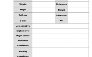  英语表格简历模板「英语简历表怎么写」