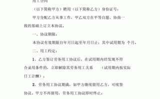 人工合同模板版,人工合同简单的 