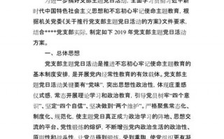  党支部活动策划模板「党支部活动方案格式模板」