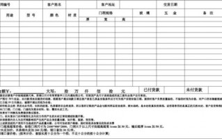 木门销货清单模板6,木门销货清单模板 