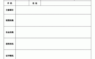  中专空白简历模板表格「中专生简历模板」