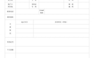 个人标准通用简历模板下载