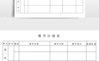 教师学期教学计划模板,教师学期计划表格图片 