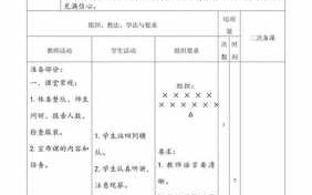 教案模板体育课 教案模板教案范文体育