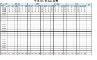 工地收支年度报表模板