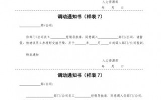 人事调动通知书模板_人员调动通知模板