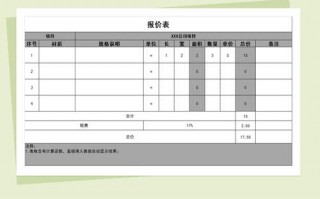 材料报价书模板下载_材料报价单表格大全