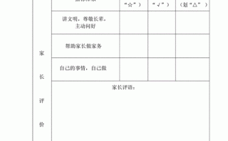 学生平时表现模板