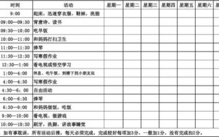 寒假生活计划表格模板下载