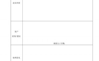 客户走访记录表模板（客户走访情况）