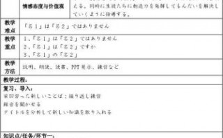 大家日语教案模板范文_大家日本语第一课教案