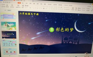 小学语文二年级彩色的梦ppt模板（二年级下册语文彩色的梦ppt课件）