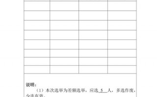 支部换届选票模板_支部换届选票样式图片