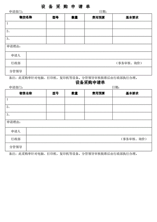 设备购单模板（设备购买申请单模板）-第2张图片-马瑞范文网