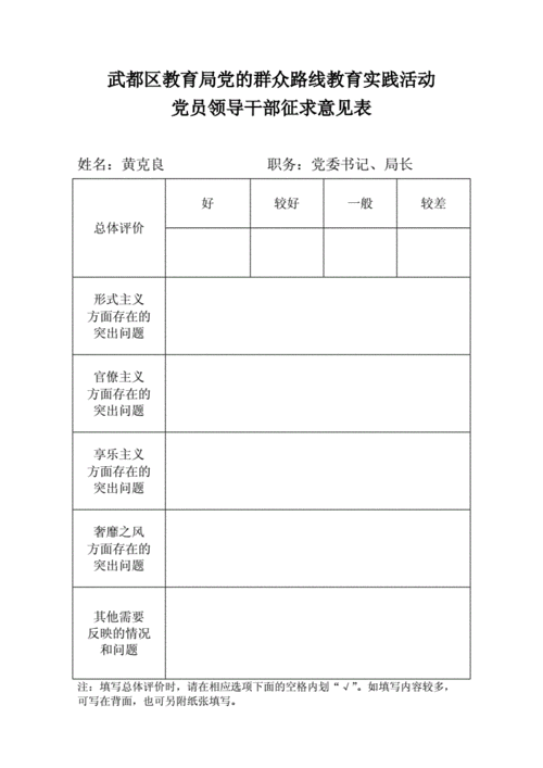 党员意见征求表模板_党员征求意见表意见和建议-第2张图片-马瑞范文网