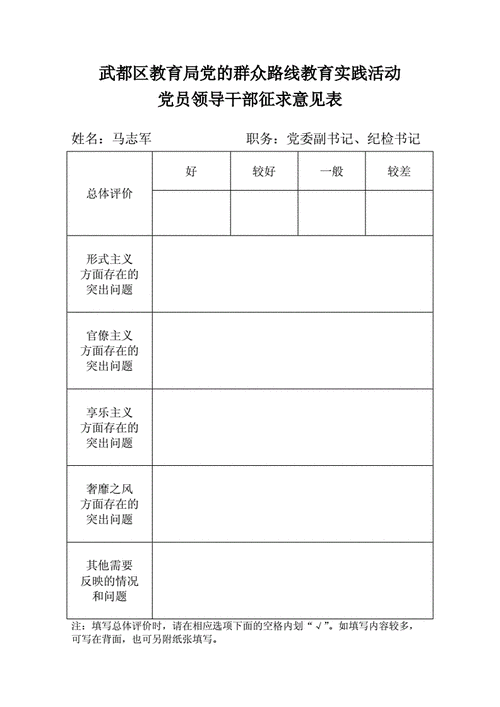 党员意见征求表模板_党员征求意见表意见和建议-第3张图片-马瑞范文网