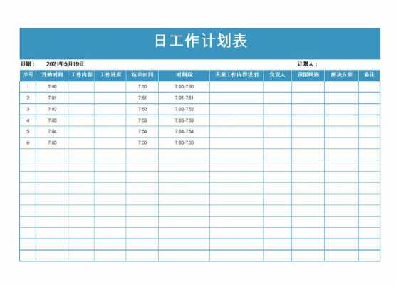 日常工作计划表格模板怎么做-日常工作计划表格模板-第3张图片-马瑞范文网