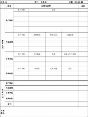 业务员周报表模板-第3张图片-马瑞范文网