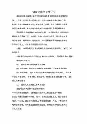 招商方案如何写-招商方案模板pdf-第1张图片-马瑞范文网