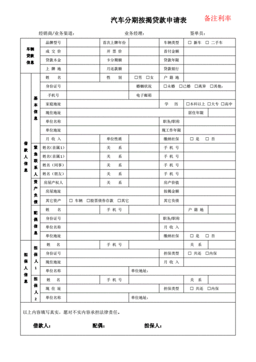 购车贷款申请表-车辆贷款申请表模板-第1张图片-马瑞范文网