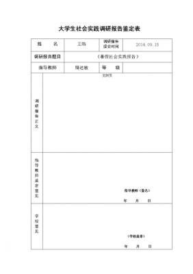 社会实践报告表模板,社会实践报告表模板怎么写 -第3张图片-马瑞范文网