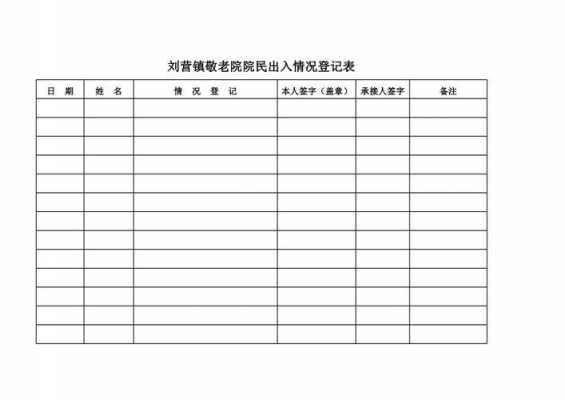 敬老院表格模板-第2张图片-马瑞范文网