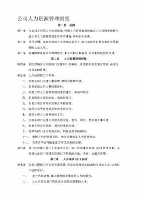  公司人力管理制度模板「公司人力管理方案」-第1张图片-马瑞范文网