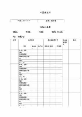 治疗记录模板,治疗记录模板图片 -第3张图片-马瑞范文网