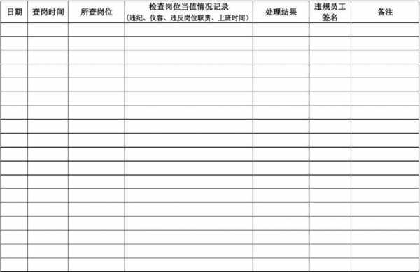 检查工作记录表格-第2张图片-马瑞范文网