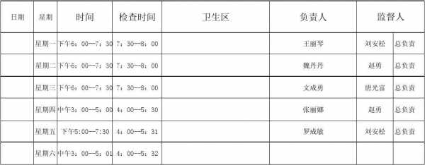 卫生倒排计划模板（卫生倒排计划模板怎么写）-第3张图片-马瑞范文网