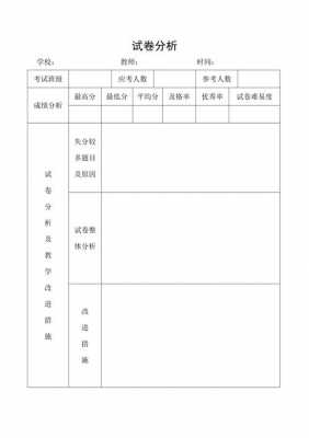 试卷分析格式模板-试卷分分析模板-第3张图片-马瑞范文网