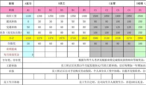 薪酬水平模板-第1张图片-马瑞范文网