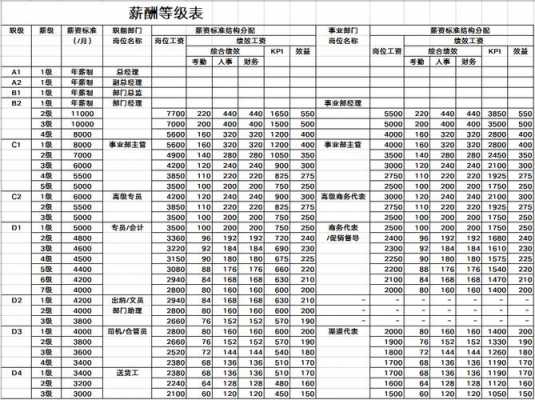 薪酬水平模板-第2张图片-马瑞范文网