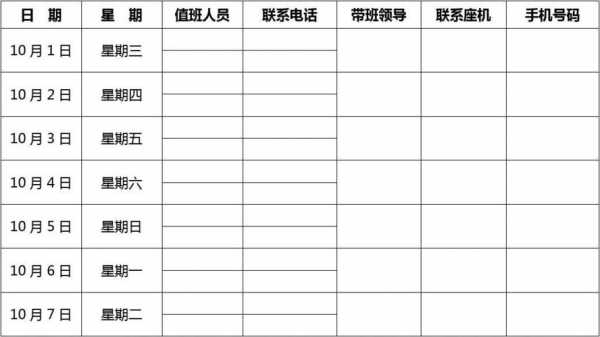 乡镇干部值班表模板,乡镇干部值班制度 -第3张图片-马瑞范文网