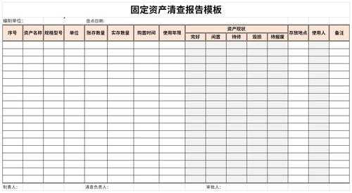 资产清查模板,资产清查怎么做 -第3张图片-马瑞范文网