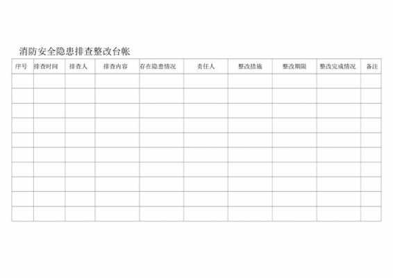  消防整治台账模板「消防整治台账模板图片」-第1张图片-马瑞范文网