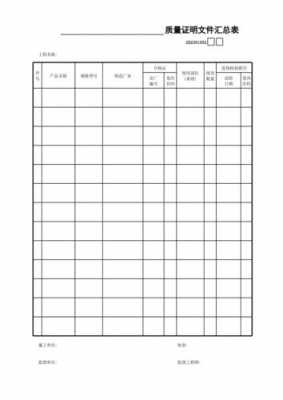 质量证明文件汇总表doc-第3张图片-马瑞范文网