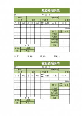 差旅费报销单excel模板-第3张图片-马瑞范文网