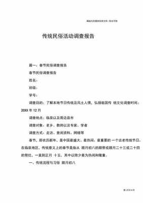 民俗调研报告格式模板范文-第3张图片-马瑞范文网