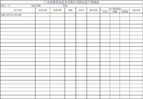 固定资产明细表手写模板（固定资产明细表模版）-第2张图片-马瑞范文网