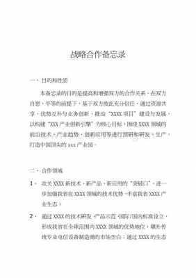 合作纪要模板（合作纪要模板图片）-第1张图片-马瑞范文网