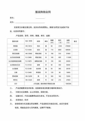 购销合同的模板（服装购销合同模板）-第2张图片-马瑞范文网