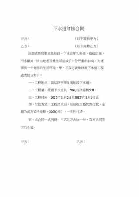  下水改造合同模板「下水改造报价单」-第3张图片-马瑞范文网