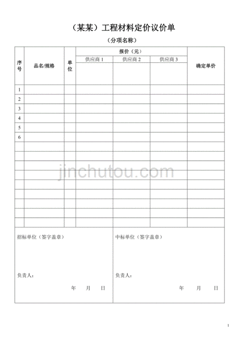  询价议价表模板「询价表模板下载」-第2张图片-马瑞范文网