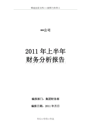 上半年财务报告总结-上半年财务报告模板-第3张图片-马瑞范文网