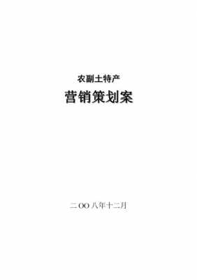  土特产品牌策划书模板「土特产品牌策划书模板图片」-第2张图片-马瑞范文网