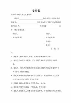 代取车牌委托书模板（代领车牌委托书）-第1张图片-马瑞范文网